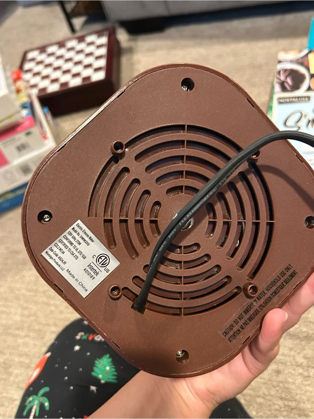 Nostalgia Indoor Electric Smores Maker Brown Smores Kit Electric Smore Maker